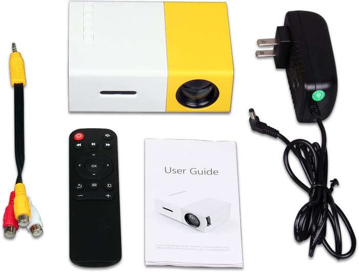 LED Portable HD Mini Projector - Yellow - RN-20