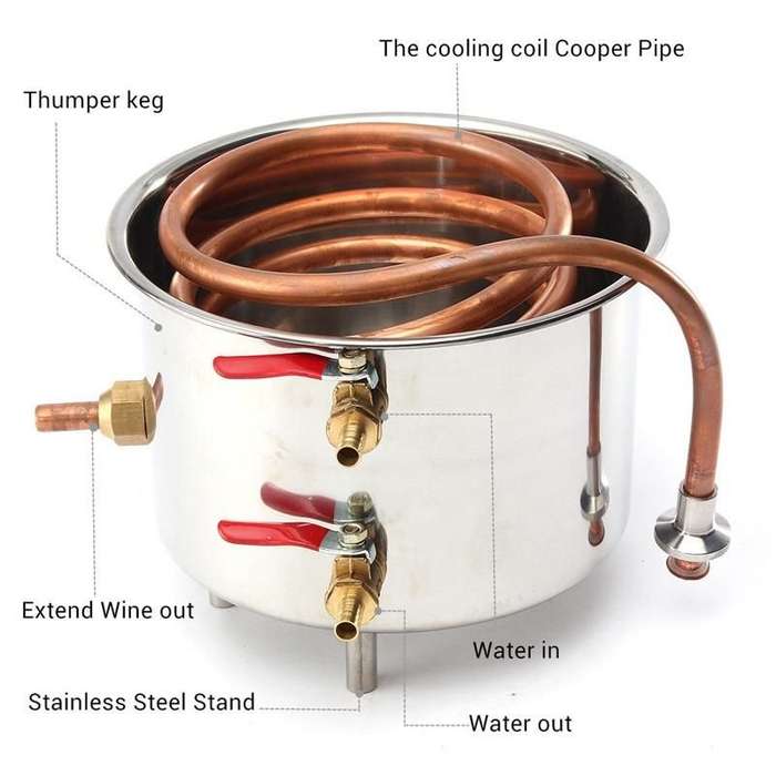 Mihuis Moonshine Series 8L Alcohol Wine Home DIY Brewing Kit Distiller - OPEN BOX
