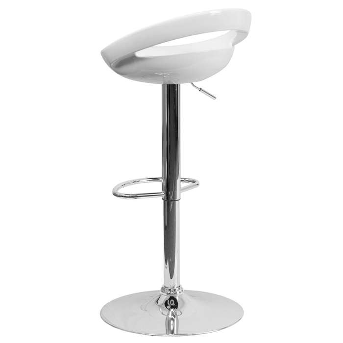 Cut Out Bar Stool Glossy - White