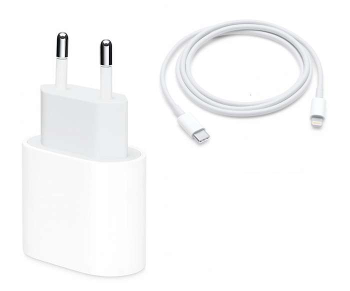 iPhone Fast Charger Kit - 20W PD Adapter & 1m USB-C to Lightning Cable