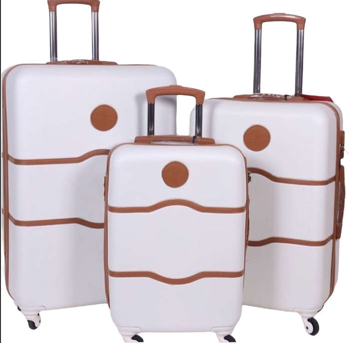 Elegant & stylish Luggage Set of 3 Travel bags - White