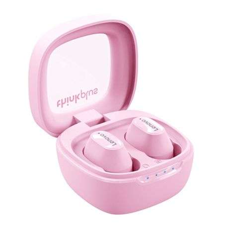 Lenovo - XT62 -Transparent Design Wireless Noise Cancelling Earphones- Pink