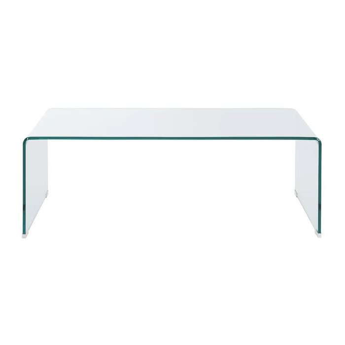 1.2m Clear Glass Coffee Table