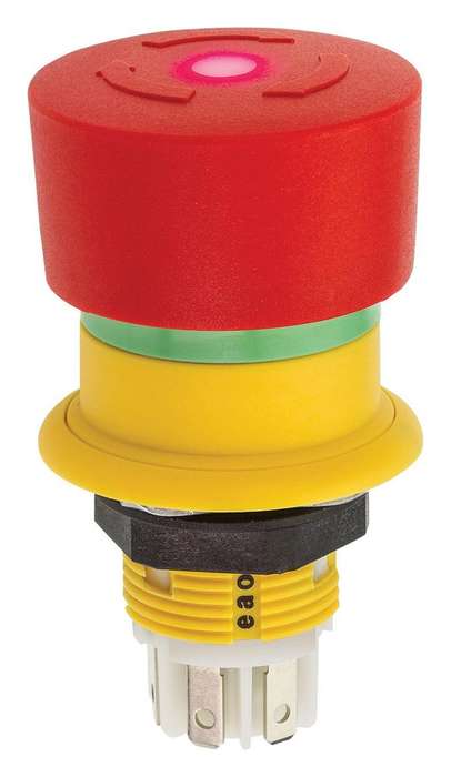 Eao (61-6451.4257) Emergency Stop Switch, DPST-NC, 200 mA, 50 V