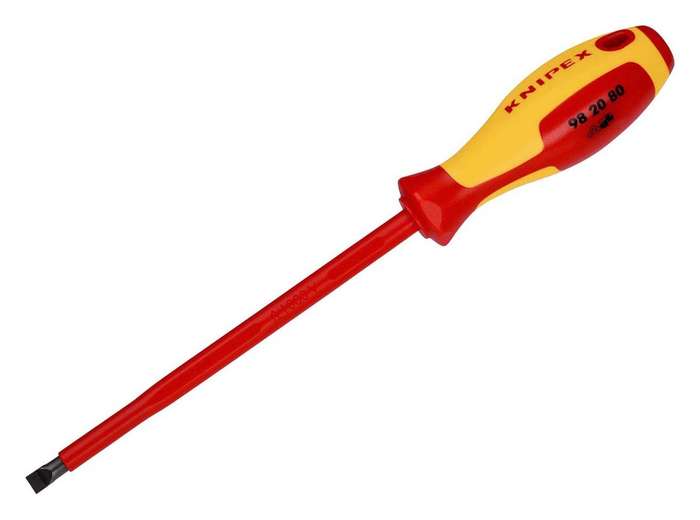 Knipex (98 20 80) Screwdriver, Slotted, 8 mm, 175 mm, 295 mm