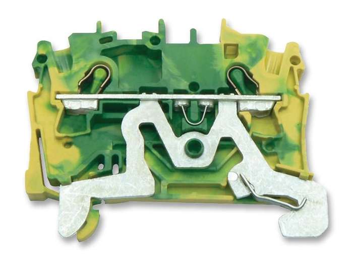 Wago (2002-1207) DIN Rail Mount Terminal Block, 2 Ways, 22 AWG, 12 AWG