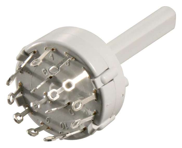 Lorlin (CK1027) Rotary Switch, 3 Position, 4 Pole, 30 °, 150 mA, 250 V, CK