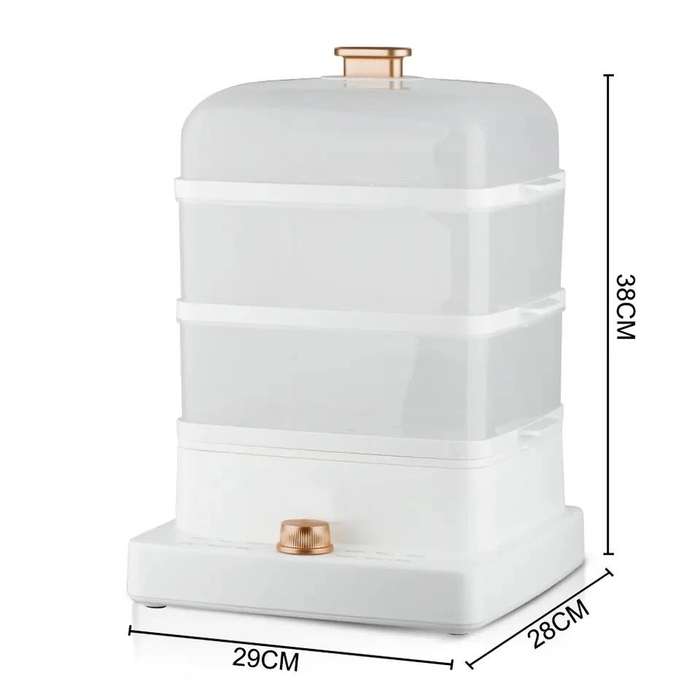 RAF White Electric Food Steamer 1200W