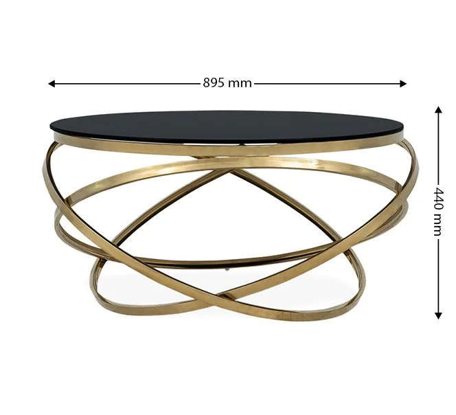 Glass Round Coffee Table-Gold or Silver