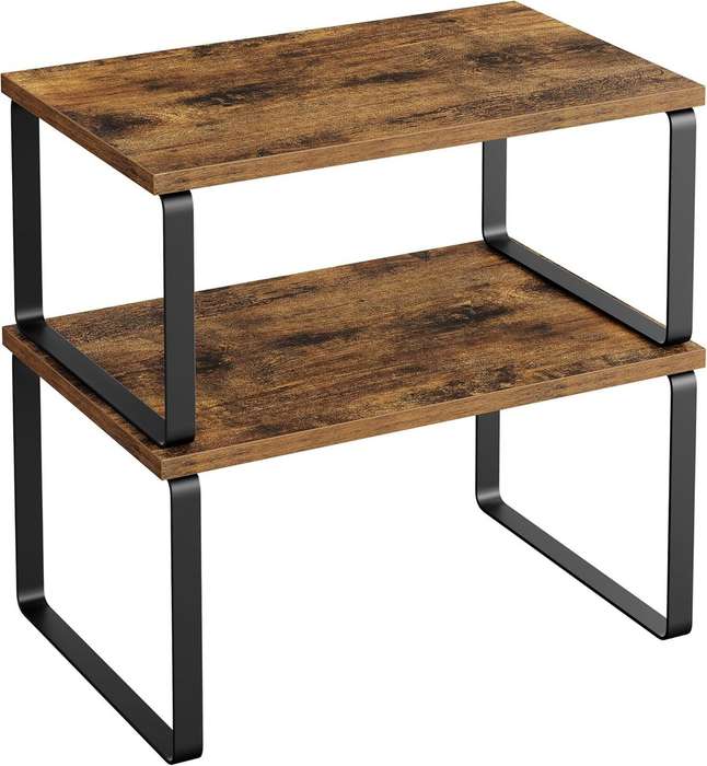 Stackable Kitchen Cabinet Organiser Shelf Counter Storage