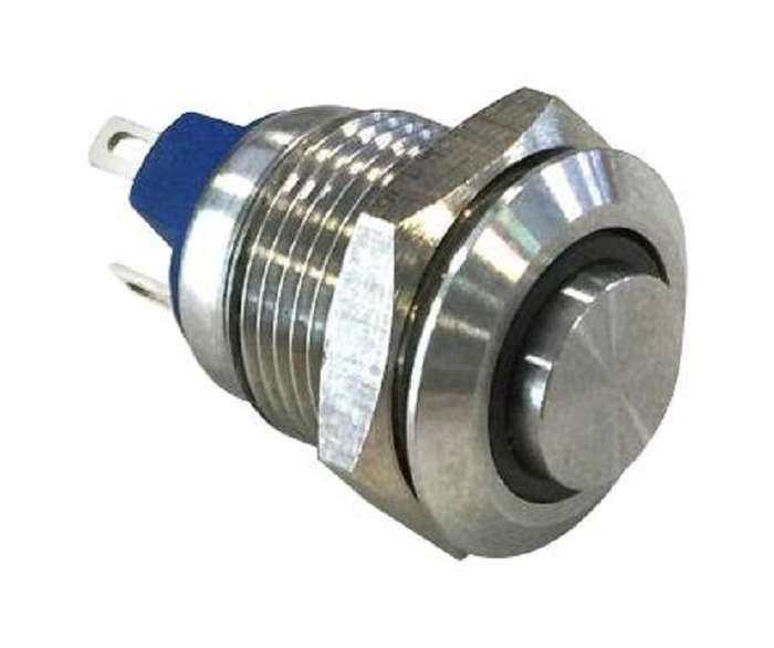 Bulgin Limited (MAV0120/3D2RD012) Vandal Resistant Switch, 12 mm, SPST-NO
