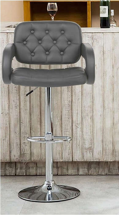 Bar Stools / Kitchen Breakfast Chairs -1 Pack - Grey Colour