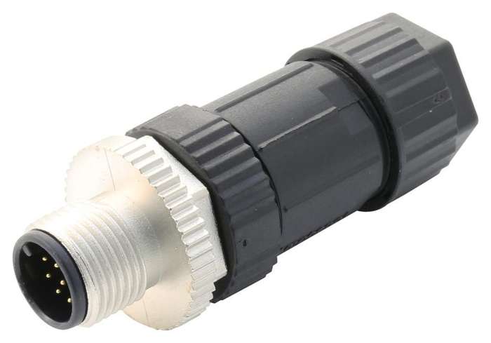 Amphenol (M12A-12BMMA-SL7001) Sensor Connector, 12 Pole, M12, Plug