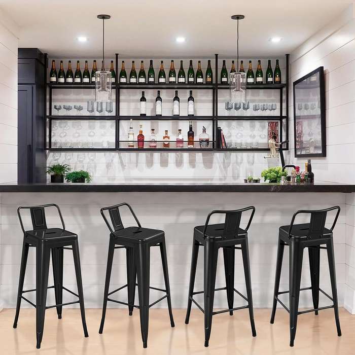 Modern Metal Bar Stool-4 Pack