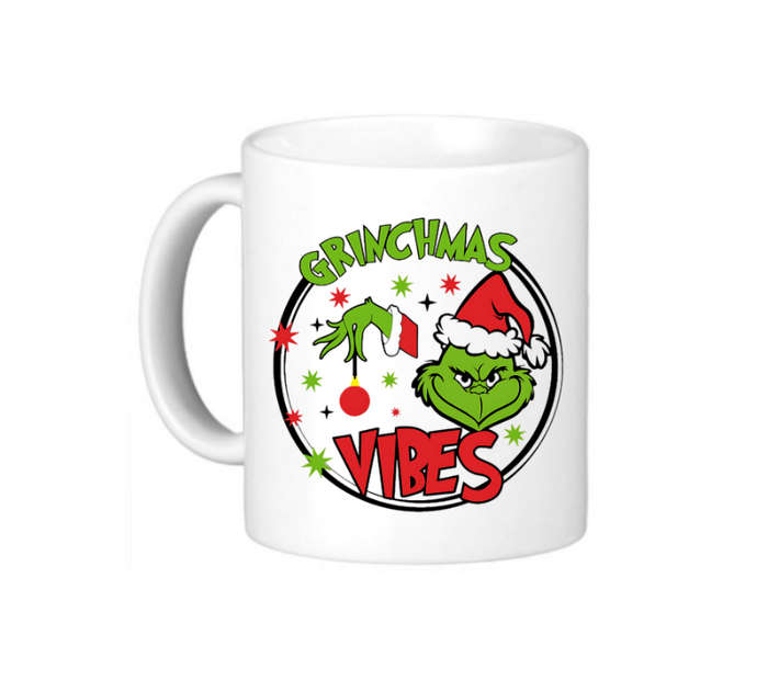 Grinchmas Vibes Coffee Mug -Double Sided Design