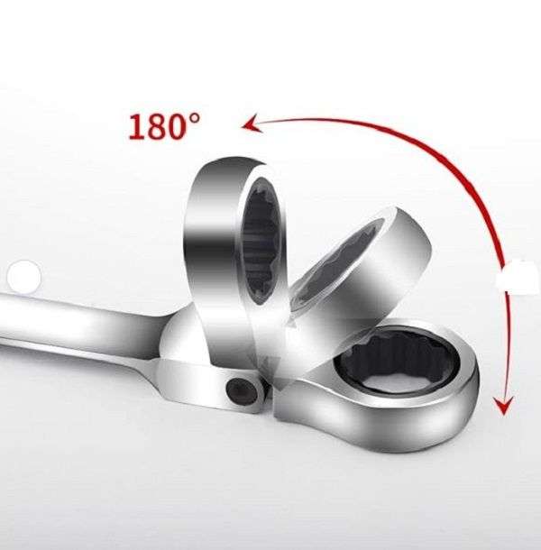 10MM Flexible Head Chrome Vanadium Ratchet Spanner