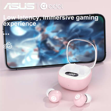 ASUS - AS101 - Semi-In-Ear Noise Cancelling Earbuds With Mic - Pink