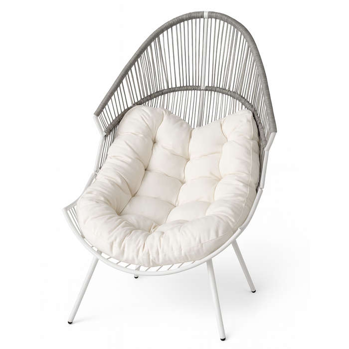 Egg Chair - Outdoor Wicker Egg Chair with Pad