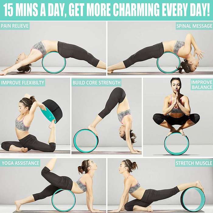 Professional Yoga Wheel Back Wheel Great For Stretching - Violet