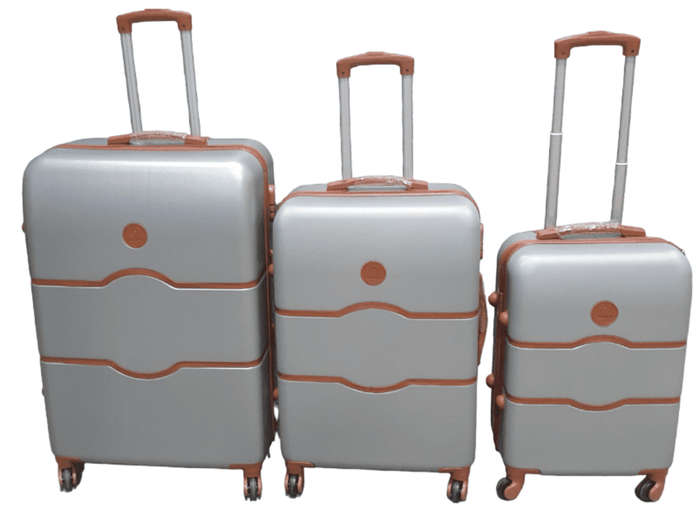 Elegant & stylish Luggage Set of 3 Travel bags - Silver Brown