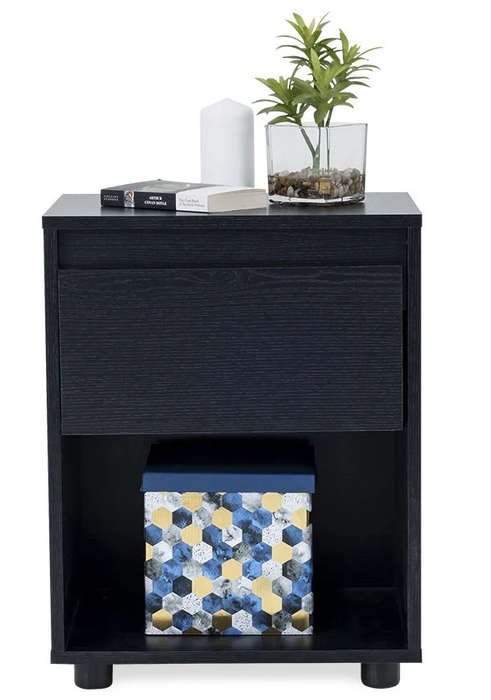 Nightstand End Table with Open Shelf