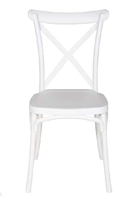 Classic Cross Back Dining Chair - 1 Pack - White