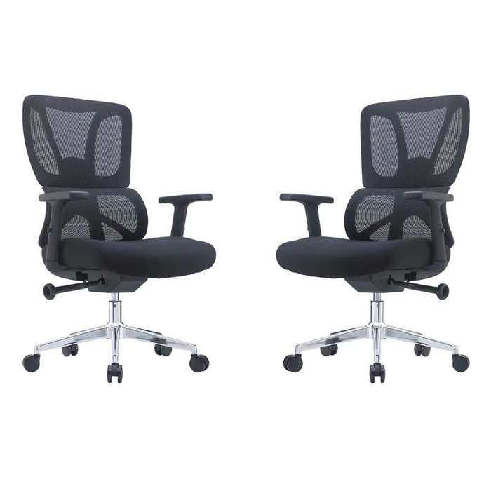 Set of 2 High Back Mesh Office Chairs -B2308