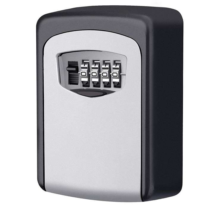 4 Digit Combination Lock Box Key Storage Lock Box Wall Mounted Security Door Lock