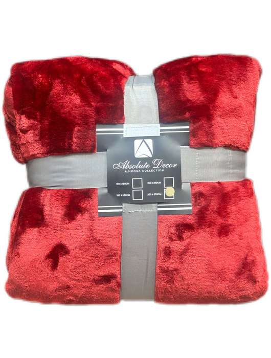 Big and super soft Absolute Decor Fleece Throw - Red
