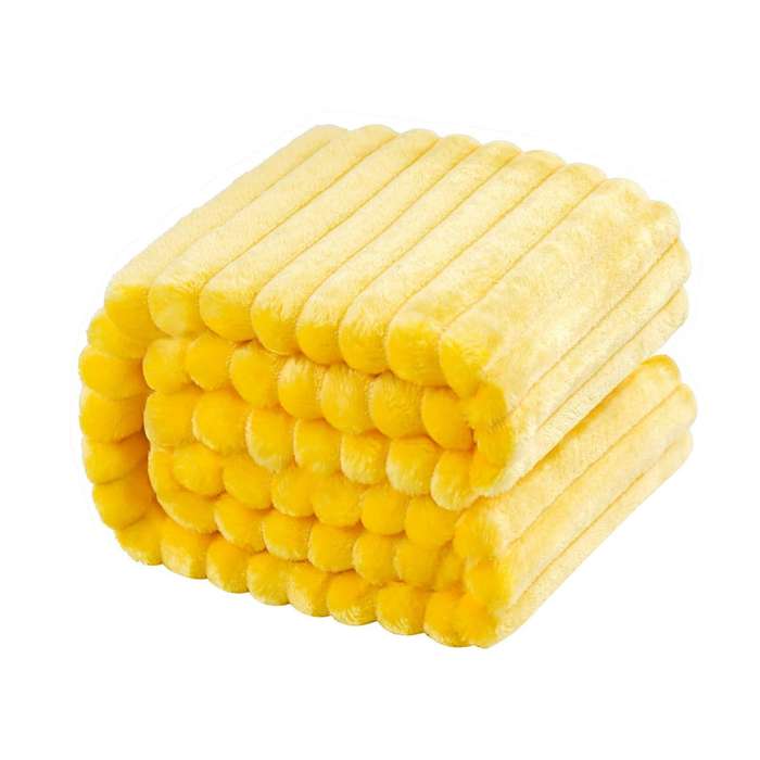 Cozzy Fleece Quality Cover Throw Blanket - Yellow