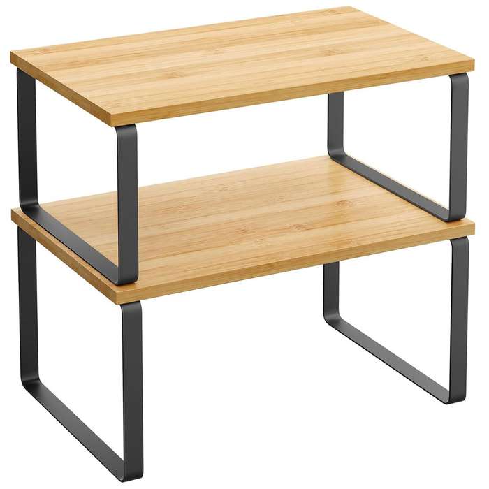 Stackable Kitchen Cabinet Organiser Shelf Counter Storage