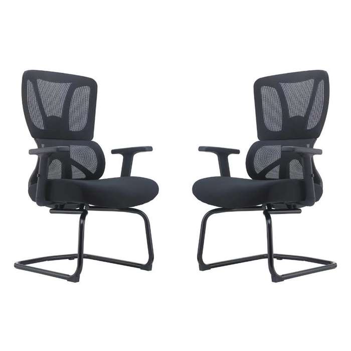 Set of 2 Modern Mesh Visitor Office Chairs D2308