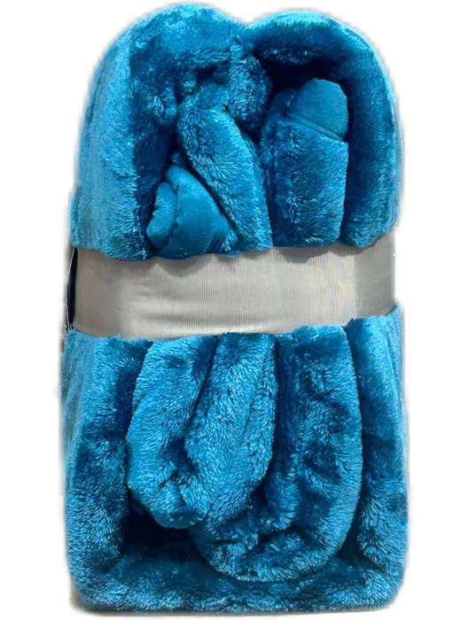 Big and super soft Absolute Decor Fleece Throw - Blue