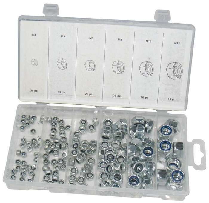 Duratool (D01904) Locknut Set, Nyloc, Steel