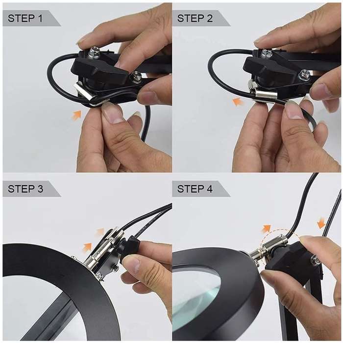 LED Light 10x Magnifying 5V 2A Glass Desk Light