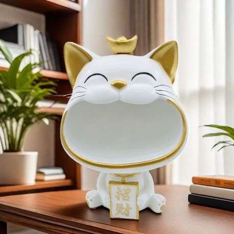 Lucky Cat Resin Decoration