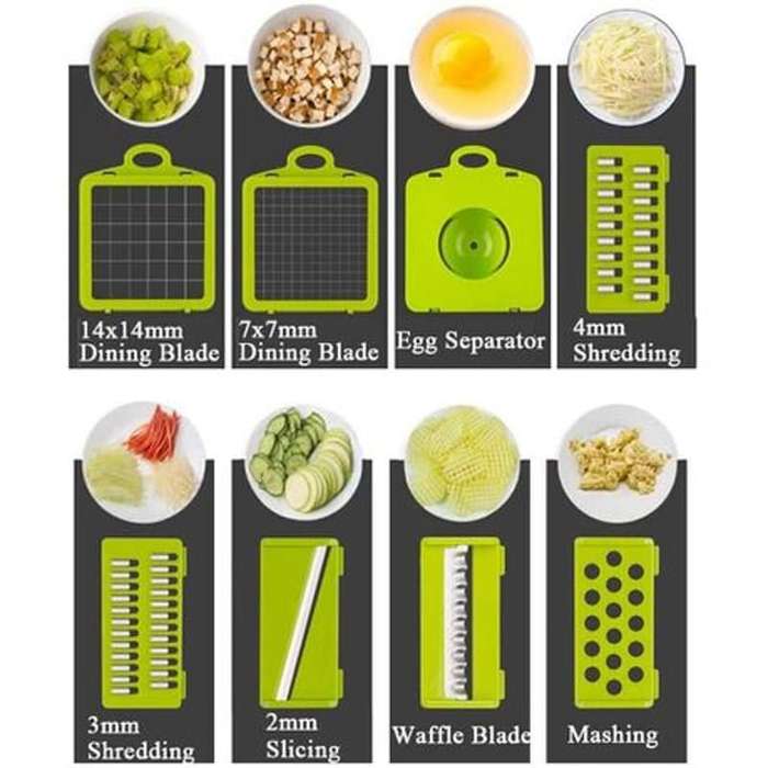 Multi-functional Vegetable Cutter, Slicer, Shredder and Dicer Set