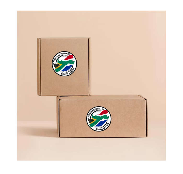 Manufactured in South Africa Vinyl Stickers - Pack of 200