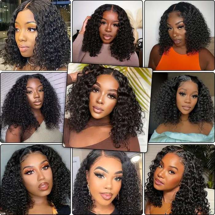 10inch Virgin Human Hair - Waterwave Wig