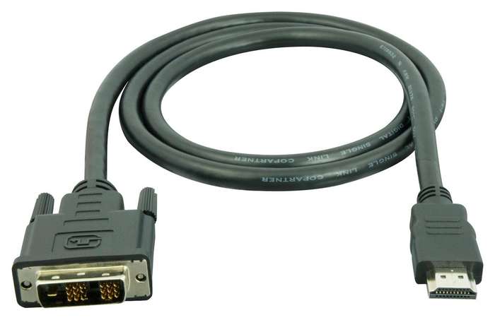 Multicomp Pro (PS000031) DVI-D Plug, HDMI Plug, 1m, Black