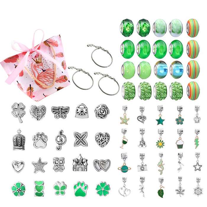 64 Piece DIY Charm Bracelet Making Kit For Girls