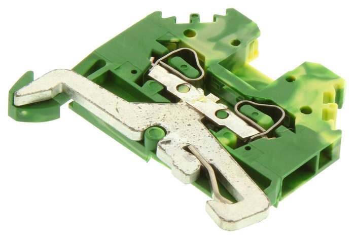 Wago (280-107) DIN Rail Mount Terminal Block, 2 Ways, 28 AWG, 12 AWG