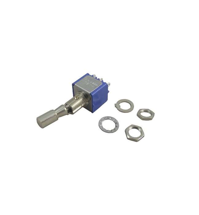 Apem (5646A2V) Toggle Switch, On-On, DPDT, Non Illuminated