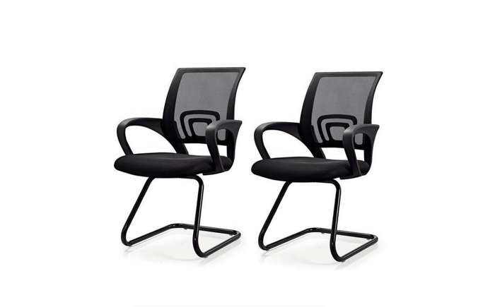 Office Chairs -Visitor Mesh Backrest - Black Colour