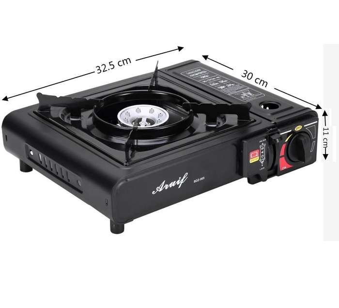 Single Burner Canister Camping Gas Stove with Travel Case