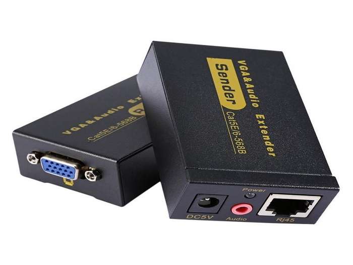 VGA & AUDIO EXTENDER OVER CAT5e/568b (100M)