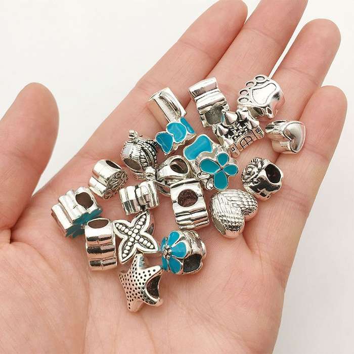 64 Piece DIY Charm Bracelet Making Kit For Girls
