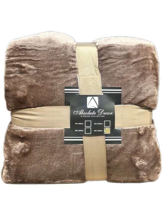 Big and super soft Absolute Decor Fleece Throw - Brown