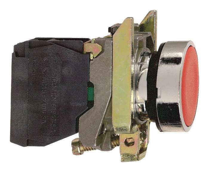Schneider Electric (XB4BA42) Industrial Pushbutton Switch, 22.5 mm