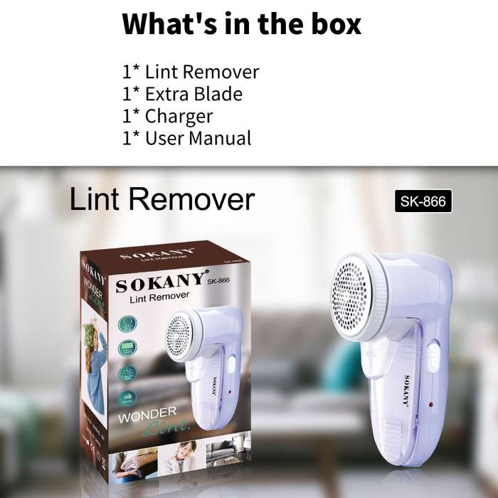 Sokany Wireless Lint Remover for Clothes Sweater Fabric Fuzz Shaver